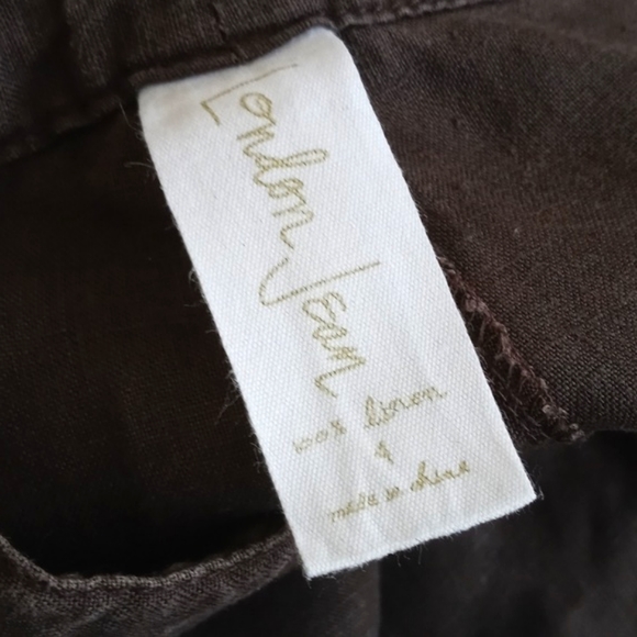 *Relisted London Jean Women's Sun Kissed Brown Drawstring Wide Leg Linen Pants 4 - Picture 5 of 10